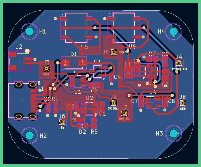 KiCad layout for PCB.